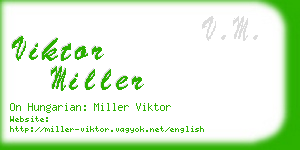 viktor miller business card
